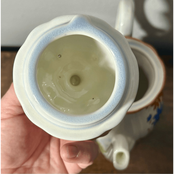 Metlox Vernon Bouquet Floral 8 Cup Tea Pot Mid Century Excellent Condition - Picture 10 of 13